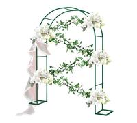 Archi rampicanti in metallo per giardino, traliccio verde con base, decorazione per patio esterno, decorazione per matrimoni, 120 x 220 cm, perfetto per piante rampicanti