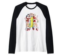 Archie Comics Christmas Archie Betty Veronica Santa Hats Maglia con Maniche Raglan