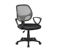 Archimede E8088, Atlanta Sedia Operativa Rete, Grigio (Grigio/Nero), 57 x 55 x 100 cm