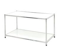 Libreria cromata 2 ripiani colore Bianco Easy Dimensioni 40x80xh40,5cm montaggio facile piedini regolabili bianco