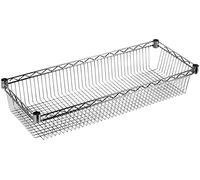 Archimede Sistema Componibile, Ripiano Contenitore, Grigio (Cromato), 91 x 46 x 15 cm