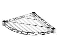 Archimede Sistema Componibile, Ripiano Triangolare, Grigio (Cromato), 36.00 x 36.00 x 4.00 cm