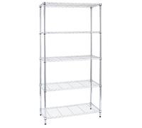 Libreria Archimede Light - 5 ripiani - acciaio cromato - 36x90x177 cm - Serena Group
