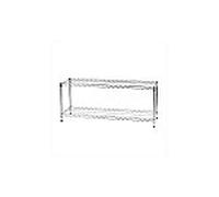 Scaffale cromato con 2 ripiani cromato in kit 35x120xh50 cm Cromo cromo