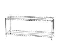 Archimede Sistema Componibile, Scaffale Due Ripiani, Grigio (Cromato), 121 x 36 x 50 cm
