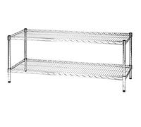 Archimede Sistema Componibile, Scaffale Due Ripiani, Grigio (Cromato), 121 x 46 x 50 cm