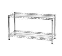 Archimede Sistema Componibile, Scaffale Due Ripiani, Grigio (Cromato), 91 x 36 x 50 cm