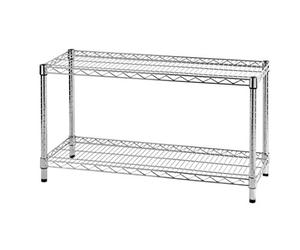 Archimede Sistema Componibile, Scaffale Due Ripiani, Grigio (Cromato), 91 x 36 x 50 cm