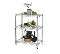 Kit scaffale Archimede Outdoor - 3 ripiani - acciaio zincato - 36x60x75 cm - cromato - Serena Group