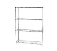 Archimede Sistema Componibile, Scaffale Quattro Ripiani, Grigio (Cromato), 121 x 36 x 168 cm