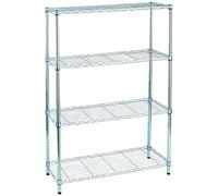 Libreria Archimede Light - 4 ripiani - acciaio cromato - 36x90x137 cm - Serena Group