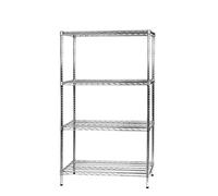 Kit scaffale Archimede - 4 ripiani - acciaio cromato - 60x90x160 cm - Serena Group