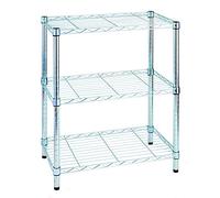 Libreria Archimede Light - 3 ripiani - acciaio cromato - 36x60x75 cm - Serena Group