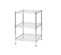 Archimede Sistema Componibile, Scaffale Tre Ripiani, Grigio (Cromato), 61 x 61 x 90 cm