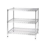 Kit scaffale Archimede - 3 ripiani - acciaio cromato - 60x90x90 cm - Serena Group