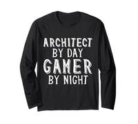 Architect By Day Gamer By Night - Libro di architettura dell'ingegnere Maglia a Manica