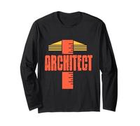 Architect Cool Retro Vintage Architettura Disegni Presenti Maglia a Manica