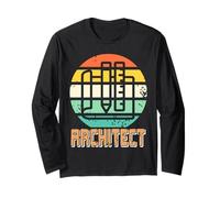 Architect Retro Vintage Architettura Disegni Presenti Maglia a Manica