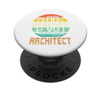 ARCHITECT Retro Vintage Architettura Disegni Presenti PopSockets PopGrip Adesivo