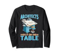 Architects Do It On The Table Scherzo dell'architettura Maglia a Manica