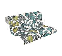 Architects Paper Carta Da Parati Floreale Floral Impression tessuto non tessuto 10.05 m x 0.53 m Blu Bianco Giallo Prodotto in Germania 377551 37755-1