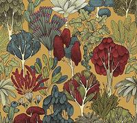 Architects Paper Carta Da Parati Jungle Floral Impression tessuto non tessuto 10.05 m x 0.53 m Giallo Rosso Blu Prodotto in Germania 377571 37757-1