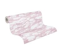 Architects Paper Carta Da Parati Nuvole Jungle Chic tessuto non tessuto 10.05 m x 0.53 m Rosa Bianco Prodotto in Germania 377051 37705-1