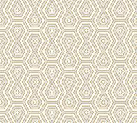 Architects Paper Carta Da Parati Vintage Jungle Chic tessuto non tessuto 10.05 m x 0.53 m Oro Bianco Grigio Prodotto in Germania 377071 37707-1