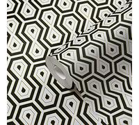 Architects Paper Carta Da Parati Vintage Jungle Chic tessuto non tessuto 10.05 m x 0.53 m Oro Nero Bianco Prodotto in Germania 377075 37707-5