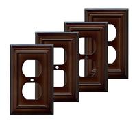 Architectural Espresso SWITCH HITS Decorator Cover Plate | 1 Duplex 4 pack | 8 x 12,4 cm | Qualità professionale Architettonica Placca da Parete Coperture per tutte le configurazioni