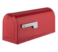 Architectural Mailboxes 7600R MB1 post Mount Mailbox rosso con argento bandiera MB1 post Mount Mailbox, medium