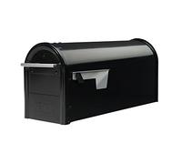 Architectural Mailboxes Franklin FM110BEC - Cassetta postale per montaggio su paletto, colore: nero con dettagli argentati