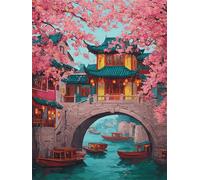 Architecture 4000 Piece Jigsaw Puzzles for Adults, Colourful, Challenging & Brainteasing Adult puzzles 4000 Pieces Spring Scenery, Fun jigsaws for The Whole Family 56x34 inch