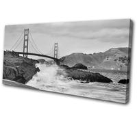 Architecture Golden Gate Bridge SINGLE TELA parete arte foto stampa