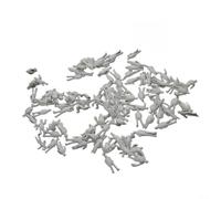 Architecture Model Figure 50-Pack Bianco 36mm | Stili casuali inviati, plastica bianca non verniciata, ideale per pittura personalizzata, scene di tavoli di sabbia