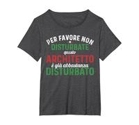 Architetto Piuttosto disturbato Maglietta, Donna Plus-Size, Grigio Scuro, 1X