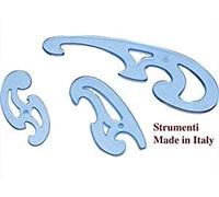 Architetto - set 3 Curvilinee Made in Italy NO IMPORTAZIONE strumenti professionali per il disegno tecnico