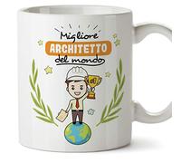 Architetto Tazze Originali di caffè e Colazione da Regalare Lavoratori e Professionisti - Migliore Architetto del Mondo - Ceramica 350 ml