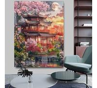 Architettura antica, set artistico con diamanti completi, pittura di diamanti, pittura con diamanti tondi fai-da-te, adatto per principianti e appassionati di fai-da-te 30*40 senza cornice,40*50 senza