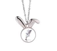 Architettura barocca Costruzione Acquarello Pittura Coniglio Collana Ciondolo Bunny Animale Gioielli Regalo