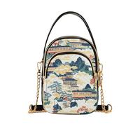 Architettura giapponese borsa a tracolla alla moda per donna con borse da donna multi tasche per viaggiare