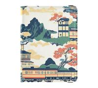 Architettura giapponese Porta passaporto in pelle per uomini di viaggio per viaggi Documenti Organizzatore Protector Documenti Organizer Holder Accessori per le donne Impermeabile