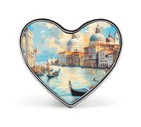 Architettura Italiana Venezia Cuore Spilla Pin Risvolto Spille Cravatta Vestito Vestito Accessori Matrimonio Compleanno per Uomo Donna, Love form, Metallo
