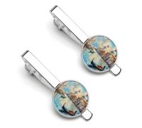Architettura Italiana Venezia Divertente Fermacravatta Fermacravatta Clip Fermacravatta Clip Regolare Cravatta Regali Decorativi Per Gli Uomini, 5.5x2.2cm, Metallo
