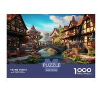 Architettura paesaggio cittadino Puzzles IntRattetetototenimento Creativo 1000 Elementi di di Storybrooke Puzzle Di Autotone Decorazione Perfetta Giochi-rompicapo Per Adulti E Bambini 70x50cm/1000pcs