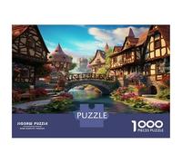Architettura Puzzle 1000 Pezzi In Città canale Incastro Perfetto, Un Premium Jigsaw Puzzle Per Art-terapia, Ideale Per Serata Giochi in Sgattoola, Regalo Per La Pensione 70x50cm/1000pcs