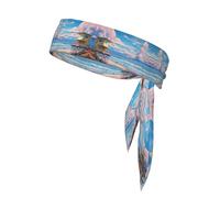 Architettura Spiaggia Fascia stampata, fascia adiustabile, perfetta per corsa, fitness e altri sport.