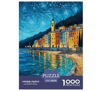 Architettura sul Mare Jigsaw 1000Pcs Una Notte Calda Puzzle Classic Adulti Ragazzi Gioco Familiare Regalo Per Amore Amico 38x26cm/1000pcs