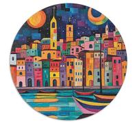 Architettura Unico Puzzle 1000 Pezzi Città Rotonda Puzzle Gioco Intelligenza Arte Decorazione Moderna per La Decorazione D'interni, Regali 1000pcs (67.5x67.5cm)