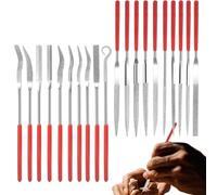 Archivi ago per gioielli - 20 file piccoli Set di file, rettifica di precisione e intaglio | da lavoro per la lavorazione del vetro, pietra e gioielli, file kit du